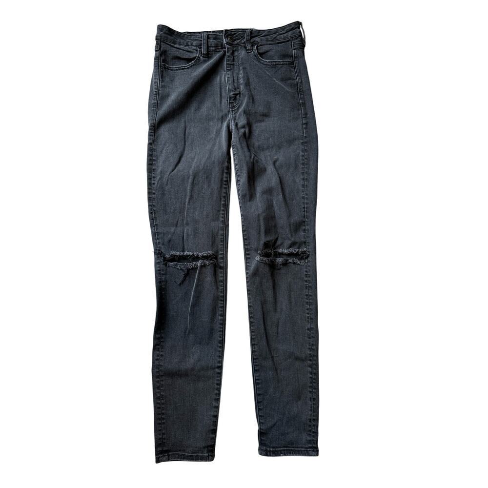 American Eagle high rise jeggings, size 8, skinny, stretchy, black